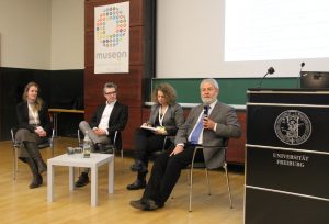 Die RednerInnen des Panels im Gespräch mit dem Publikum, Foto: Universität Freiburg, museOn